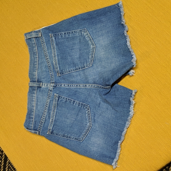 GAP denim high rise 4" shirt with racing stripe ribbon - Picture 4 of 8